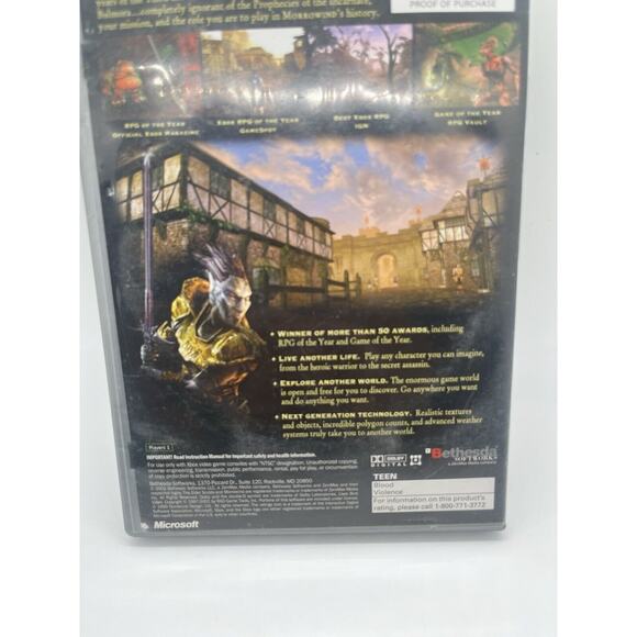 The Elder Scrolls III: Morrowind Platinum Hits Edition(Microsoft Xbox, 2002) CIB - Picture 4 of 10